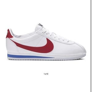 Nike Classic Cortez Leather 'White Red' Sneaker